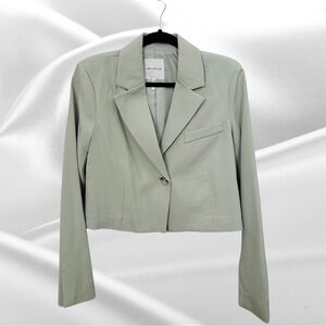 AVEC LES FILLES Sage green cropped blazer size small WORN ONCE